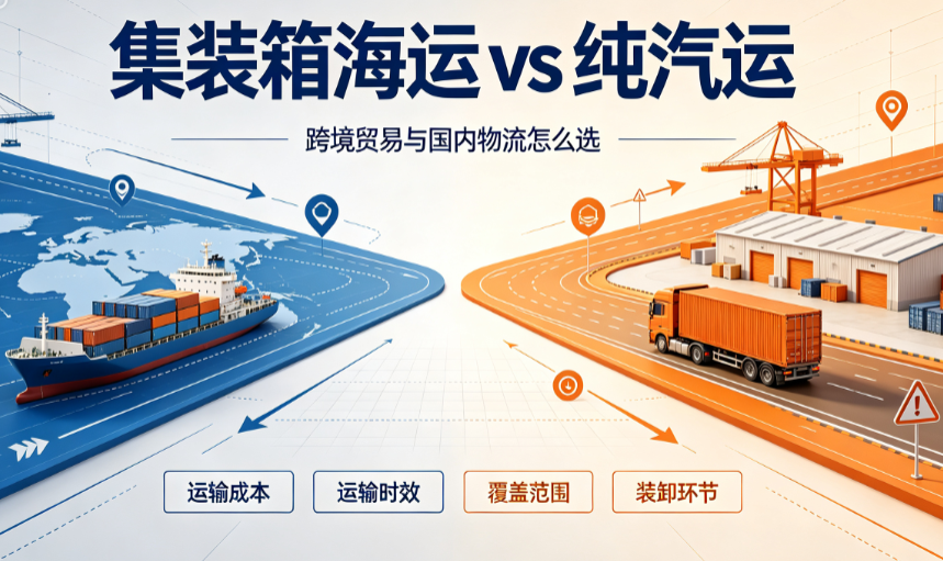 集装箱海运 vs 纯汽运：区别在哪？企业发货该若何？